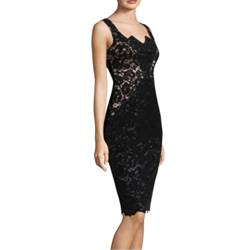 Black Halo Velvet Lace Dress